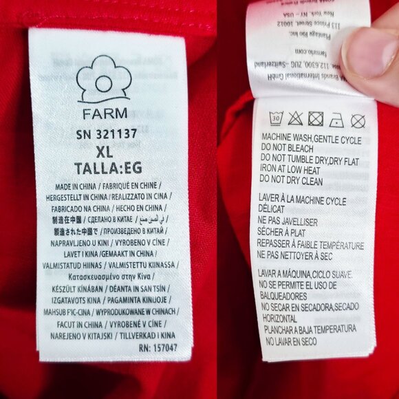 Farm Rio Koi Red Fish Top Linen Maxi Dress Size XL NWT - Picture 10 of 16